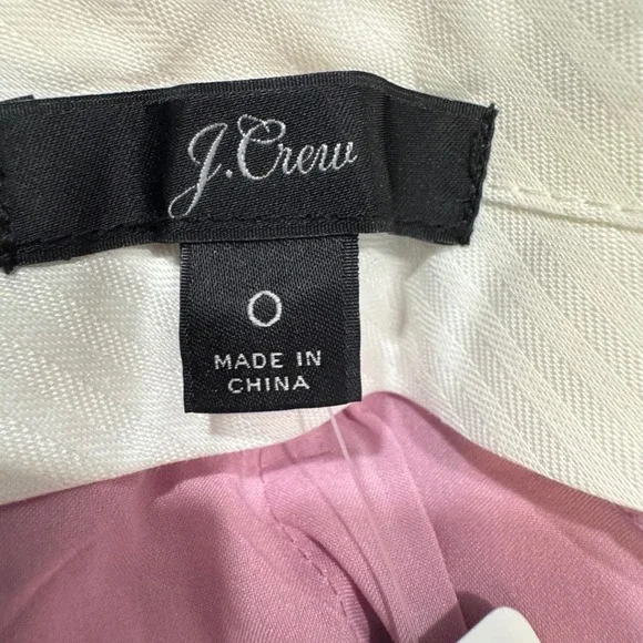 J. Crew Womens Size 0 Pink Linen‎ Blend High Rise Straight Leg Pants Trousers - Picture 7 of 10